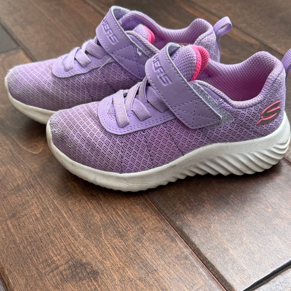 Skechers Kids Lavender and Pink Slip-On Athletic Sneakers
